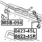 0423-45L, 042345L_тяга стабилизатора переднего левая!\ Mitsubishi Pajero 94