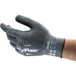 11531080, HyFlex 11-931 Grey Nylon Cut Resistant Work Gloves, Size 8, Medium ...
