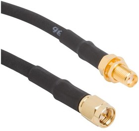 135110-04-M0.75, RF Cable Assemblies SMA Bulkhead JK/SMA STR Plug CBL 0.75MET