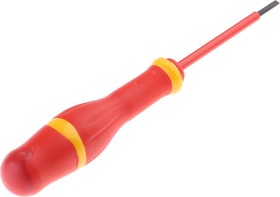 Фото 1/5 AT3X75VE, Slotted Insulated Screwdriver, 0.5 mm Tip, 75 mm Blade, VDE/1000V, 178 mm Overall