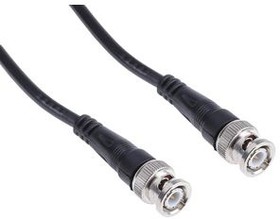 1222144, RF Cable Assembly, BNC Male Straight - BNC Male Straight, 2m, Black