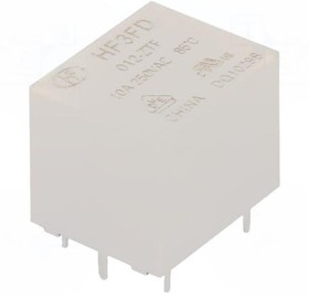 HF3FD/012-ZTF, Реле: электромагнитное, SPDT, Uобмотки: 12ВDC, 10A/250ВAC, 10А