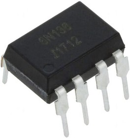 Фото 1/2 6N136, DC-IN 1-CH Transistor With Base DC-OUT 8-Pin Tube