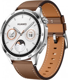 Смарт-часы Huawei Watch GT 4 Phoinix-B19L, 46мм, 1.43", коричневый/серебристый [55020bgx] | купить в розницу и оптом