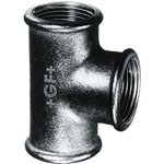 770130103, Black Oxide Malleable Iron Fitting Tee, Female BSPP 3/8in to Female ...