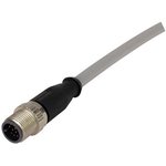21348400C79050, Straight Male 12 way M12 to Unterminated Sensor Actuator Cable, 5m