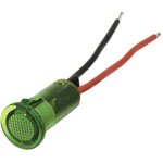 655-1204-103F, LED Panel Mount Indicators 0.5in SnapIn PCB FLAT GREEN