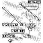 0125-SV32, 0125-SV32_рычаг задней подвески поперечный задний левый!\ Toyota ...