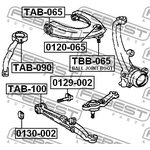 0130002, Шайба подвески_Lexus IS 99-05