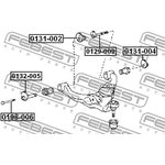 0129009, Болт подвески_Toyota Land Cruiser Prado 120 02-09