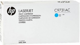Фото 1/5 HP 645A Cyan Contract Original LaserJet Toner Cartridge (C9731AC), Тонер-картридж