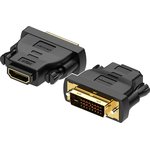 Адаптер-переходник Vention DVI 24+1M/HDMI 19F (ECDB0), Адаптер-переходник ...