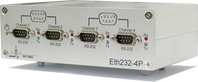 Фото 1/4 Eth232-4P - преобразователь интерфейсов RS-232- Ethernet