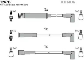 T267B, Комплект проводов_Opel Kadet 1.6i 89-91 центр 50