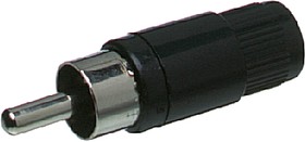 Фото 1/2 15-151, Black Cable Mount RCA Plug, Nickel, 2A