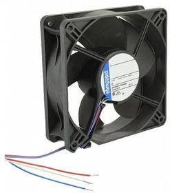 Фото 1/2 4418F/2, Axial Fan DC Ball 119x119x25.4mm 48V 2900min sup -1 /sup  168m³/h 3-Pin Stranded Wire