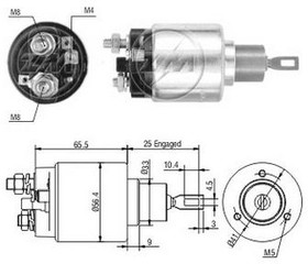 2674, Втягивающее реле стартера