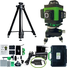 Фото 1/10 Профессиональный Лазерный уровень L16-360Z 4D 16 линий + штанга 1.5м усиленная L16-360Z/1.5м-УС