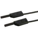 975694700, 2 mm Connector Test Lead, 10A, 1000V ac/dc, Black, 250mm Lead Length