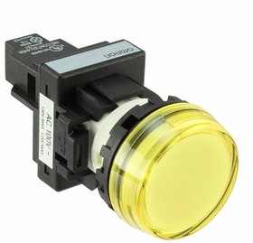 M22N-BC-TYA-YC, Industrial Panel Mount Indicators / Switch Indicators Etchd Yellow 24 VAC/DC