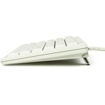 G84-4100LCAGB-0, Wired PS/2, USB Compact Keyboard, QWERTY (UK), White