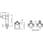 14CE1-1H, 14CE Series Plunger Limit Switch, NO/NC, IP65, 240V ac Max, 3A Max