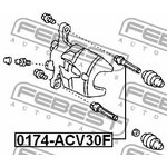 0174ACV30F, Направляющая втулка суппорта тормозного заднего TOYOTA CAMRY ...