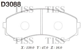 Фото 1/2 Колодки тормозные дисковые Mitsubishi Pajero 94-99 D3088