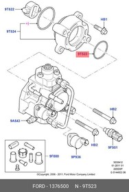 Фото 1/2 1376500, Кольцо уплотнительное ТНВД