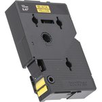 TC601, Black on Yellow Label Printer Tape, 8 m Length, 12 mm Width