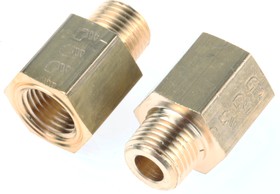 Фото 1/2 0167 10 11, Straight Threaded Adaptor, R 1/8 Male to NPT 1/8 Female, Threaded Connection Style