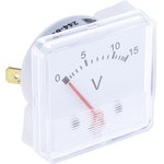 F3PAM1801-15V, Analogue Voltmeter DC ±8 %, 41.5 (Dia.) mm