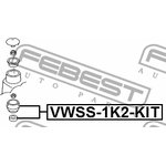 Опора переднего амортизатора L=R (компл) AUDI A3 15- /VW Golf VII 14-  FEBEST ...