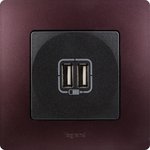 Legrand Etika Anthracite USB Socket 2nd 240V/5V 2400mA