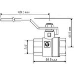 AAV214005, Кран шар. BASE, стальная рукоятка ...