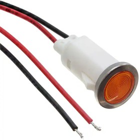 FL1P-12QW-2-Y110V, LED Panel Mount Indicators LED YEL 12MM SNAP 110VAC/DC