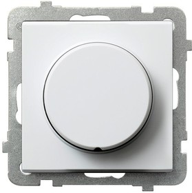 Ospel Sonata Белый Светорегулятор поворотно-нажимной для нагрузки лампами накаливания и галогенными