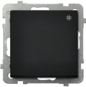 Ospel Sonata Черный металлик Выключатель перекрестный (сх.7), без рамки