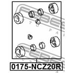0175-NCZ20R, Ремкомплект заднего тормозного цилиндра