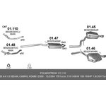 01110, Глушитель приемная труба AUDI: A4 2.0I-20V 12/00-05/03