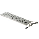 G84 4400LUBFR-0, Wired USB Compact Trackball Keyboard, AZERTY, Grey