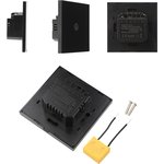 SEC-HV-801B, Умный Wi-Fi выключатель однокнопочный черный