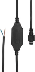 Фото 1/4 315-003, Шнур питания для уличных гирлянд (без вилки) 3А, цвет провода черный, IP65