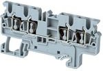 CX2.5/4, DIN Rail Multiple Connection Terminal Block - Spring Contact - 4 Connection - 24-12 AWG / 0.2-2.5 mm² - 600V/ 100 ...