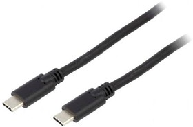 67975, Кабель; USB 3.2; с обеих сторон,вилка USB C; 0,5м; черный; 60Вт