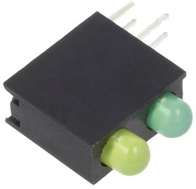 Фото 1/2 OSYGLX3E34B-3F2B, LED; in housing; yellow/yellow green; 3mm; No.of diodes: 2; 20mA