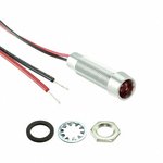 L79D-R12-W, LED Panel Mount Indicators PMI Round 5/16" LED 12V Wire Red