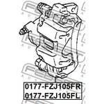 0177-FZJ105FR, Суппорт тормозной задний правый