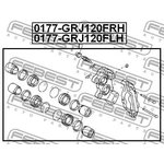 0177-GRJ120FRH, Суппорт TOYOTA LAND CRUISER PRADO GRJ12#,KDJ120,KZJ120 ...