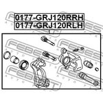 0177-GRJ120RRH, Суппорт тормозной задний правый